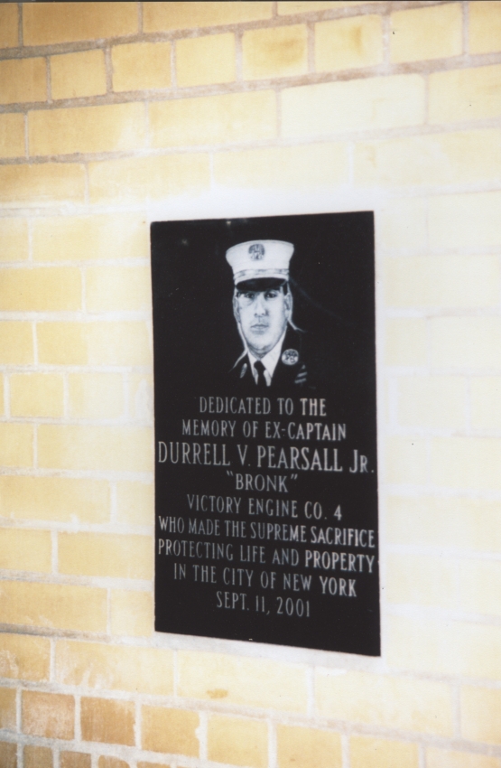 Durrell V. "Bronk" Pearsall Jr. Memorial Plaque National September 11